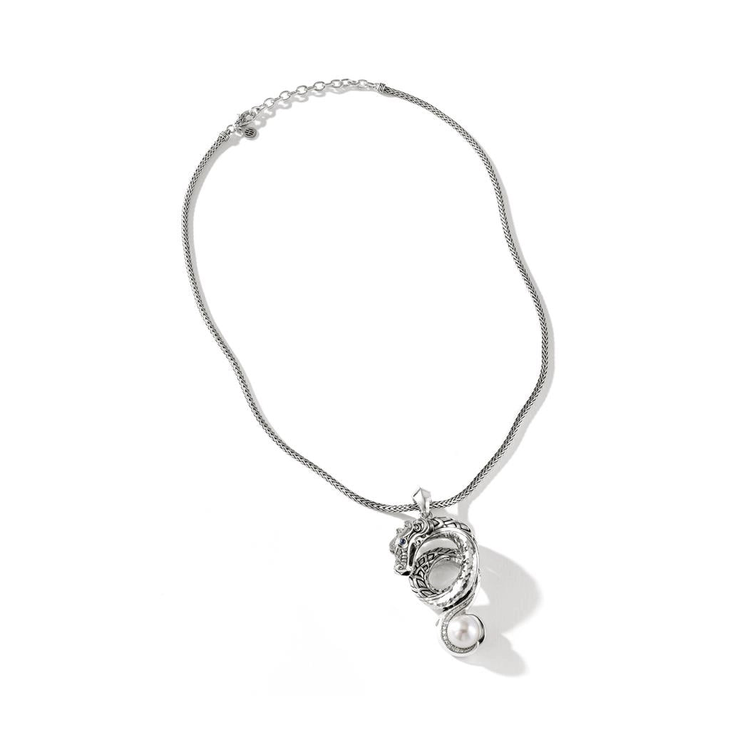 John Hardy Necklaces in Silver containing Multi-gemstone, Diamond, Sapphire, Pearl NBP603142BSPDIX18-20