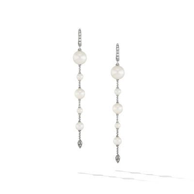 David Yurman Earrings in Silver containing Multi-gemstone, Diamond, Pearl E17752DSSDPEDI