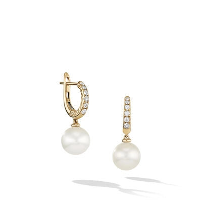 David Yurman Earrings in Yellow Gold containing Multi-gemstone, Diamond, Pearl E17776D88DPEDI