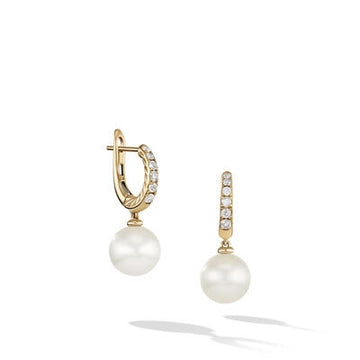 David Yurman Earrings in Yellow Gold containing Multi-gemstone, Diamond, Pearl E17776D88DPEDI