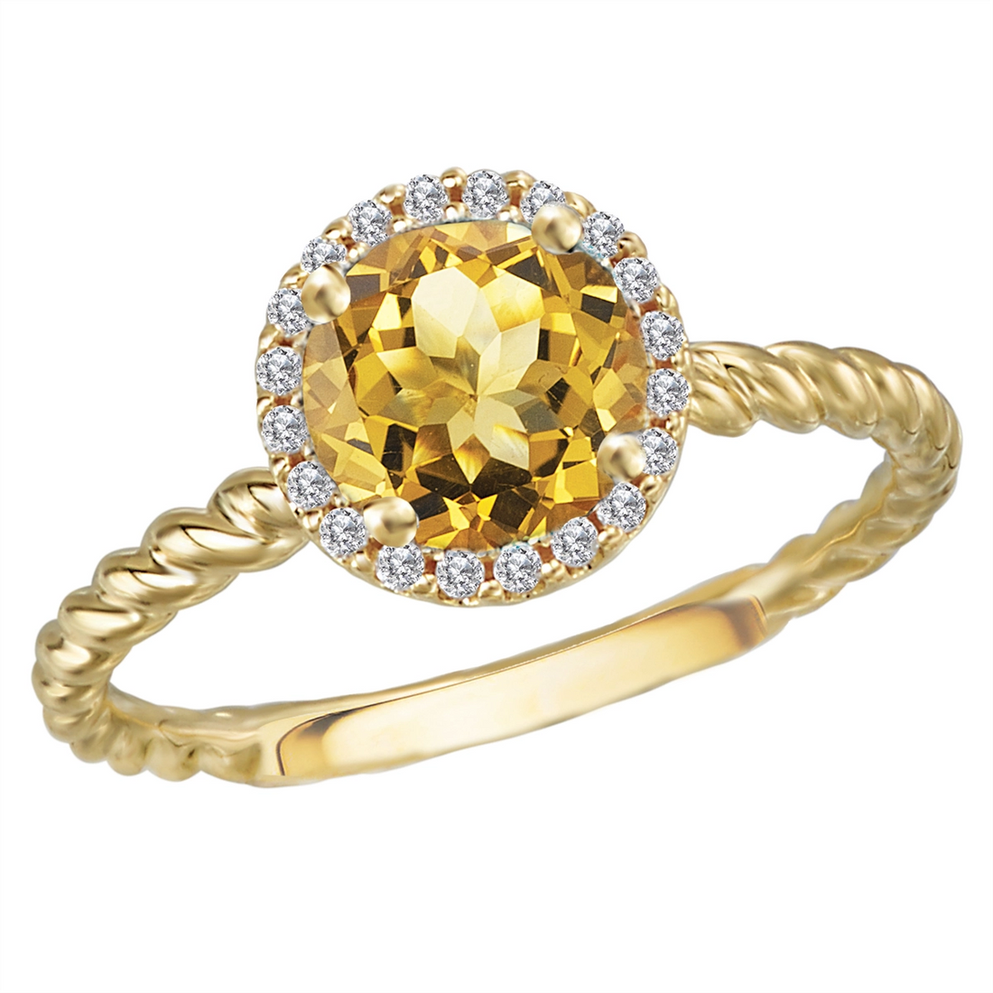 Rings Rings in Yellow Gold containing Citrine, Multi-gemstone, Diamond 420493
