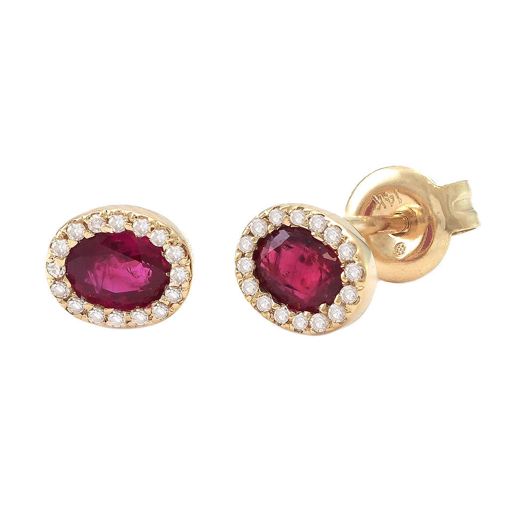 Earrings Earrings in Yellow Gold containing Multi-gemstone, Diamond, Ruby 420613