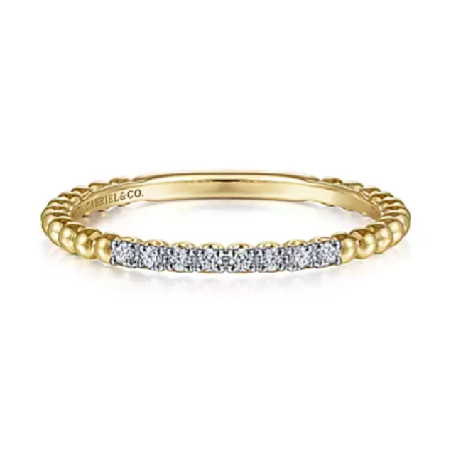Gabriel & Co Wedding Rings in Yellow Gold containing Diamond LR51823Y45JJ