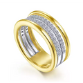 Gabriel & Co Rings in Mixed Metals containing Diamond LR52033M45JJ