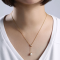 Gabriel & Co Necklaces in Yellow Gold containing Multi-gemstone, Diamond, Pearl NK5963Y45PL