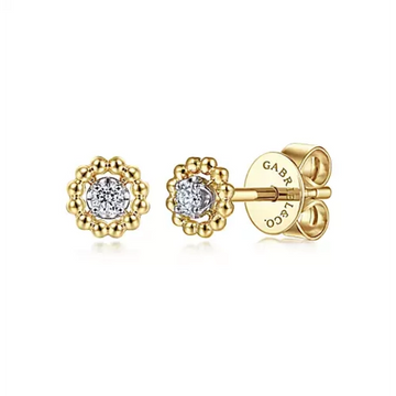 Gabriel & Co Earrings in Yellow Gold containing Diamond EG14080M45JJ