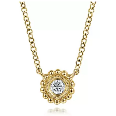 Gabriel & Co Necklaces in Yellow Gold containing Diamond NK4764Y45JJ