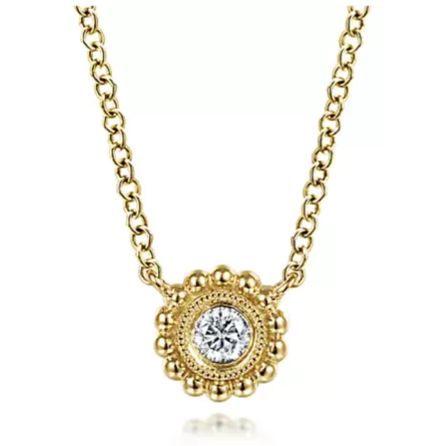 Gabriel & Co Necklaces in Yellow Gold containing Diamond NK4764Y45JJ