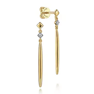 Gabriel & Co Earrings in Yellow Gold containing Diamond EG14409Y45JJ