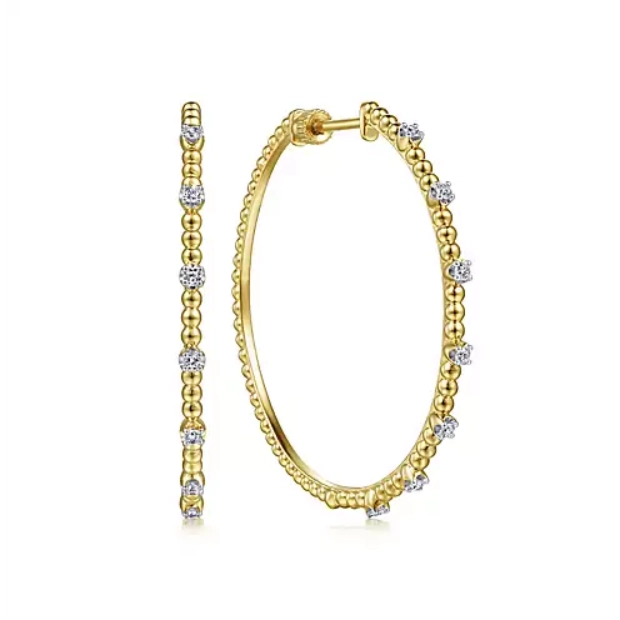 Gabriel & Co Earrings in Yellow Gold containing Diamond EG14525Y45JJ