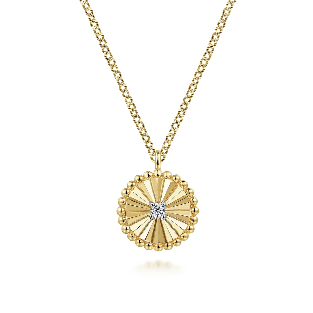 Gabriel & Co Necklaces in Yellow Gold containing Diamond NK6862M45JJ