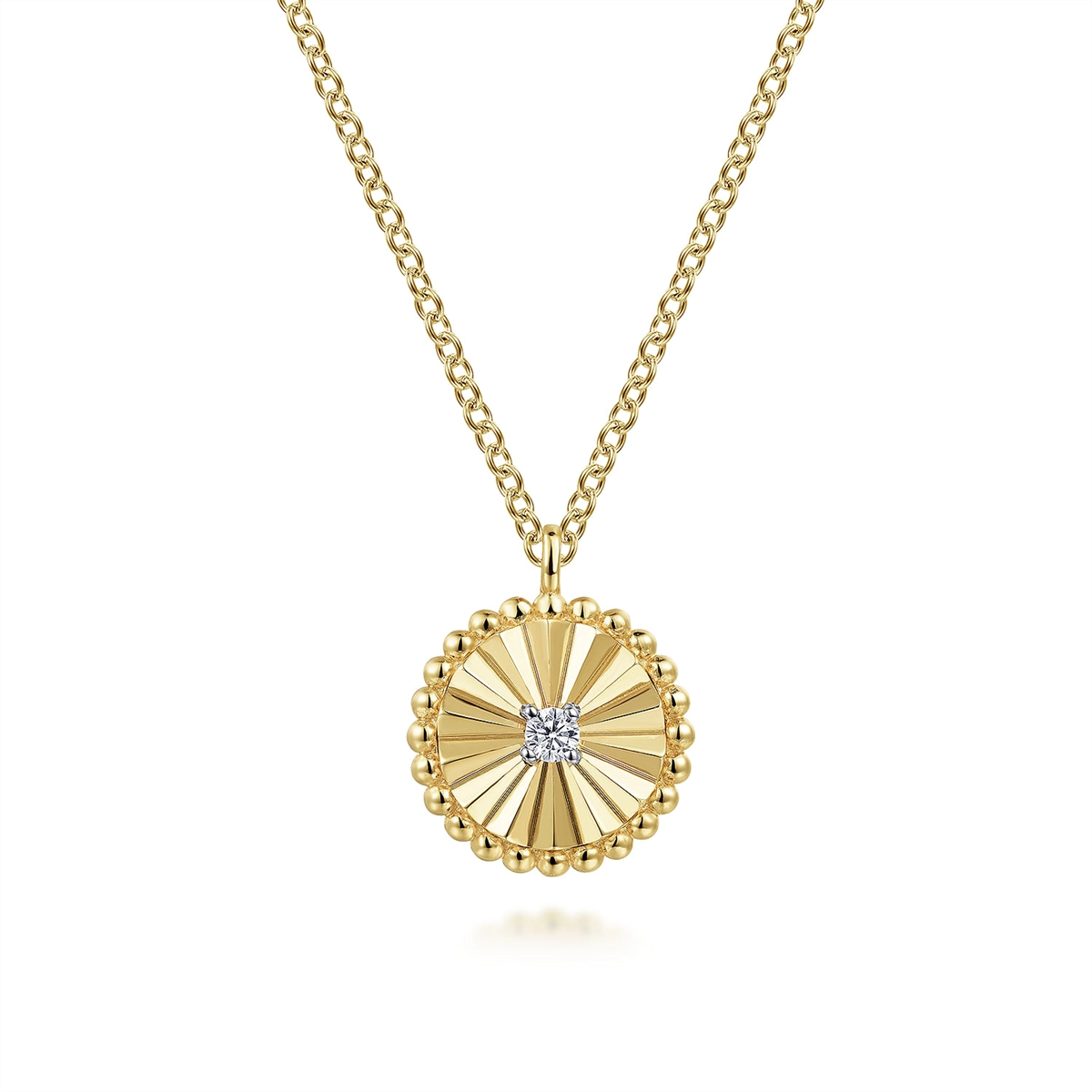 Gabriel & Co Necklaces in Yellow Gold containing Diamond NK6862M45JJ