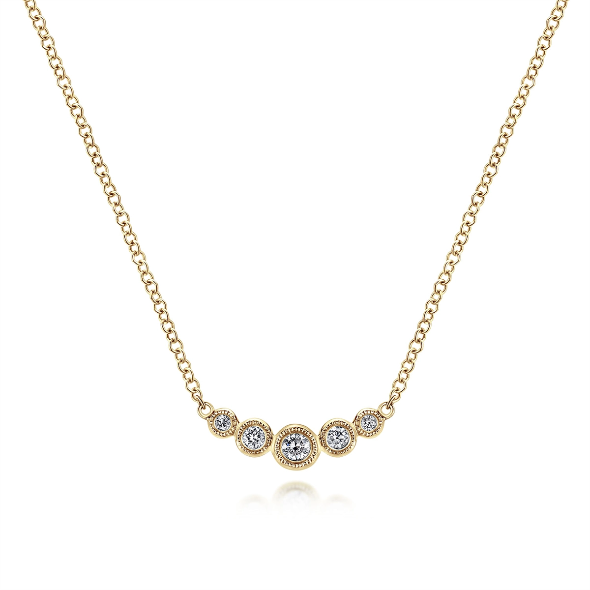 Gabriel & Co Necklaces in Yellow Gold containing Diamond NK5424Y45JJ
