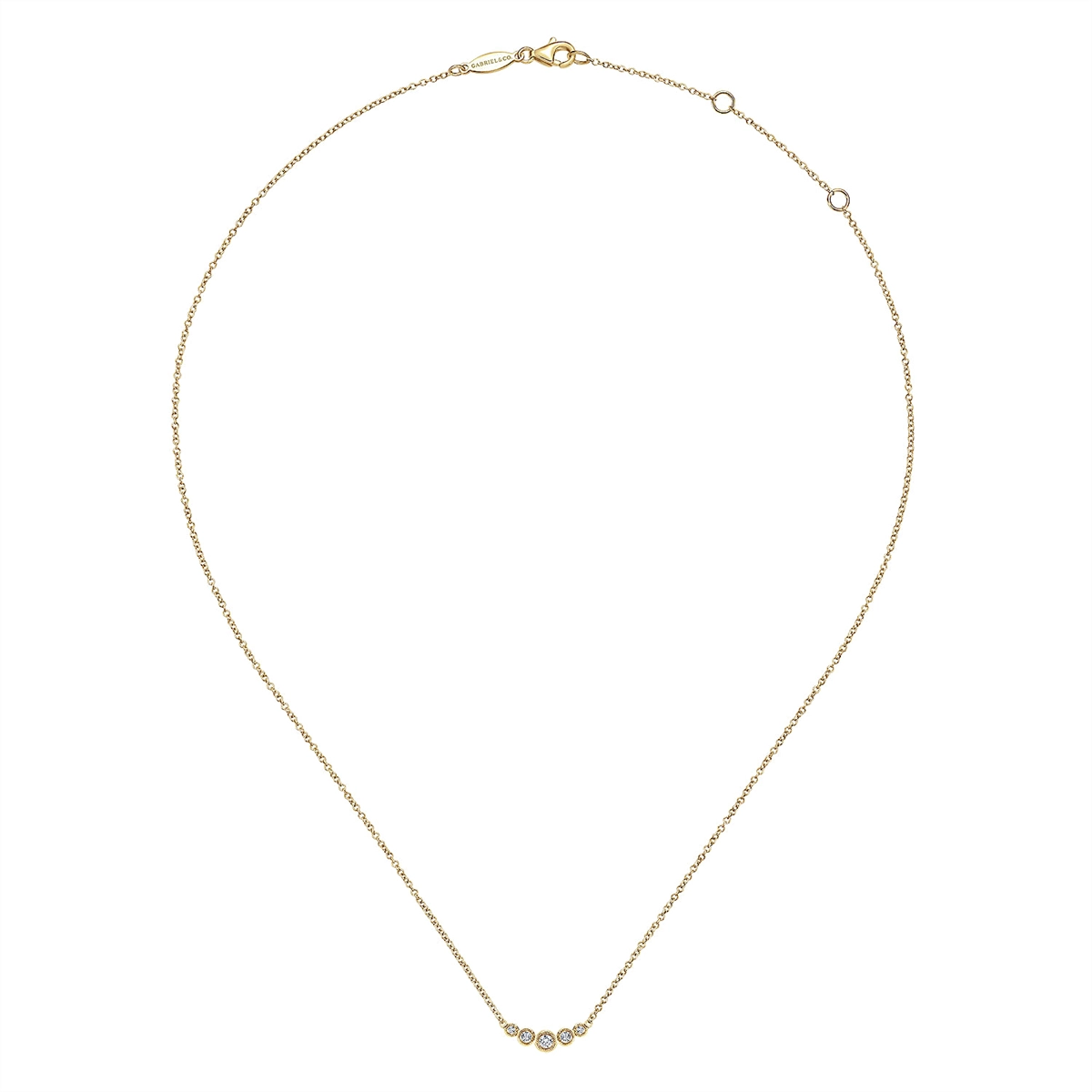 Gabriel & Co Necklaces in Yellow Gold containing Diamond NK5424Y45JJ