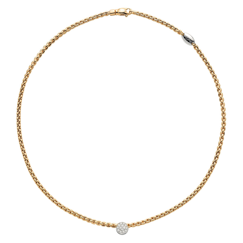 FOPE Necklaces in Mixed Metals containing Diamond 73901CX_PB_G_BBB_046