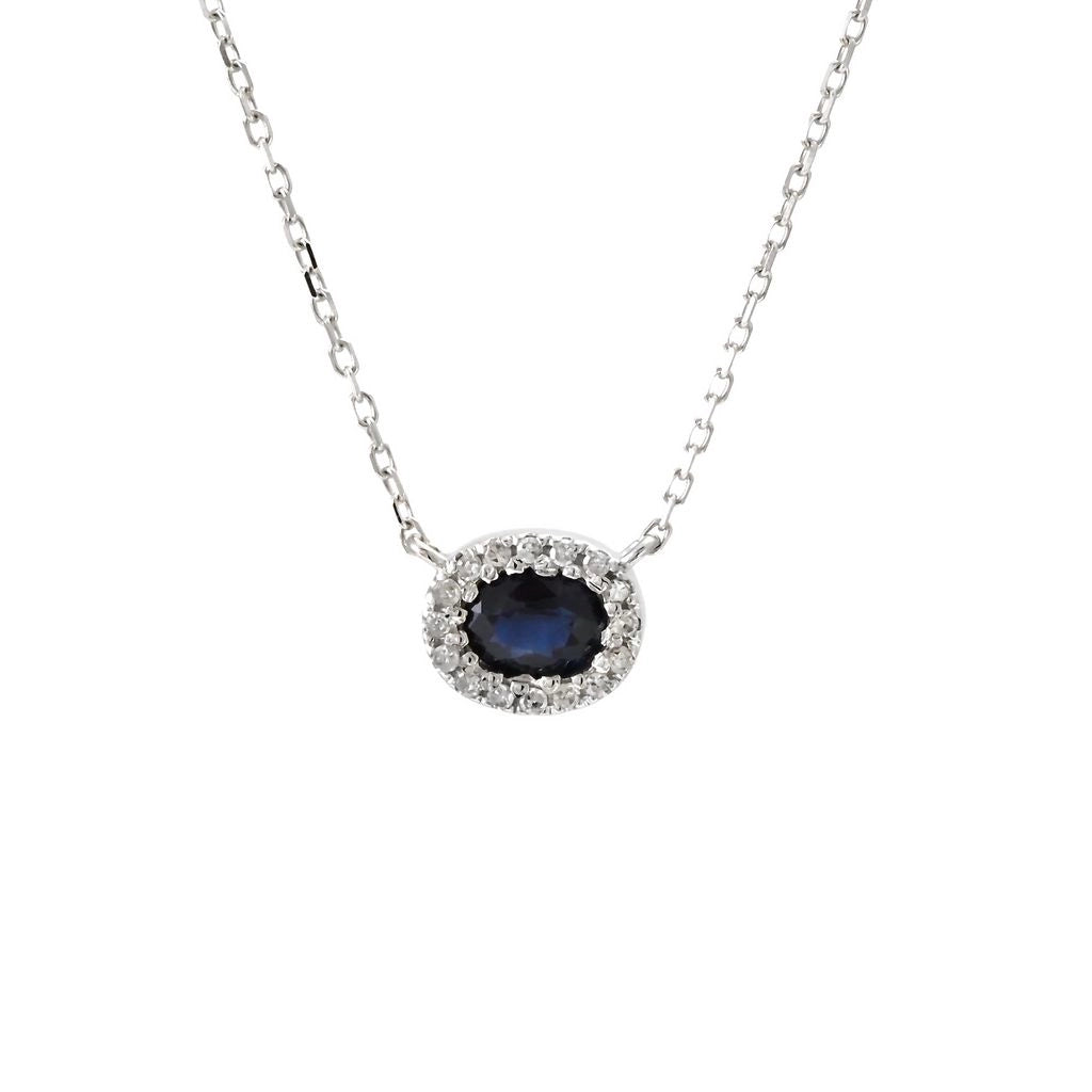 Necklaces Necklaces in White Gold containing Multi-gemstone, Diamond, Sapphire 421097