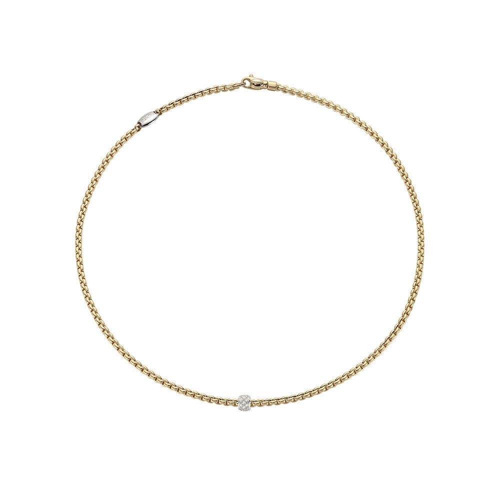FOPE Necklaces in Mixed Metals containing Diamond 73001CX_PB_G_XBX_050