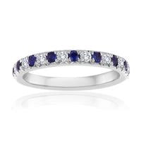 Wedding Bands Wedding Rings in White Gold containing Multi-gemstone, Diamond, Sapphire 421493