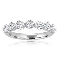 Wedding Bands Wedding Rings in White Gold containing Diamond 77336D-4W-3/4