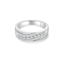 csv_image Mens Bands Wedding Ring in White Gold containing Diamond 421537