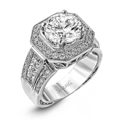 Simon G Engagement Rings in White Gold containing Diamond NR268
