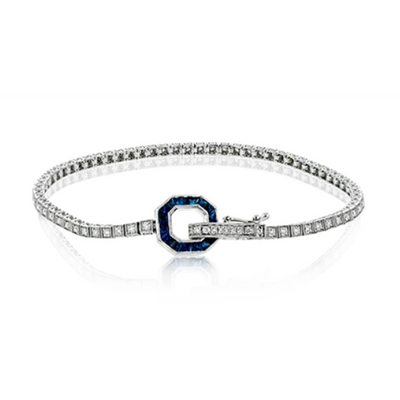 Simon G Bracelets in White Gold containing Multi-gemstone, Diamond, Sapphire MB1731