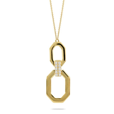 Doves Necklaces in Yellow Gold containing Diamond N9822-Y