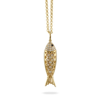 Doves Pendants in Yellow Gold containing Mother of pearl, Multi-gemstone, Diamond, Sapphire P10509SPWMP