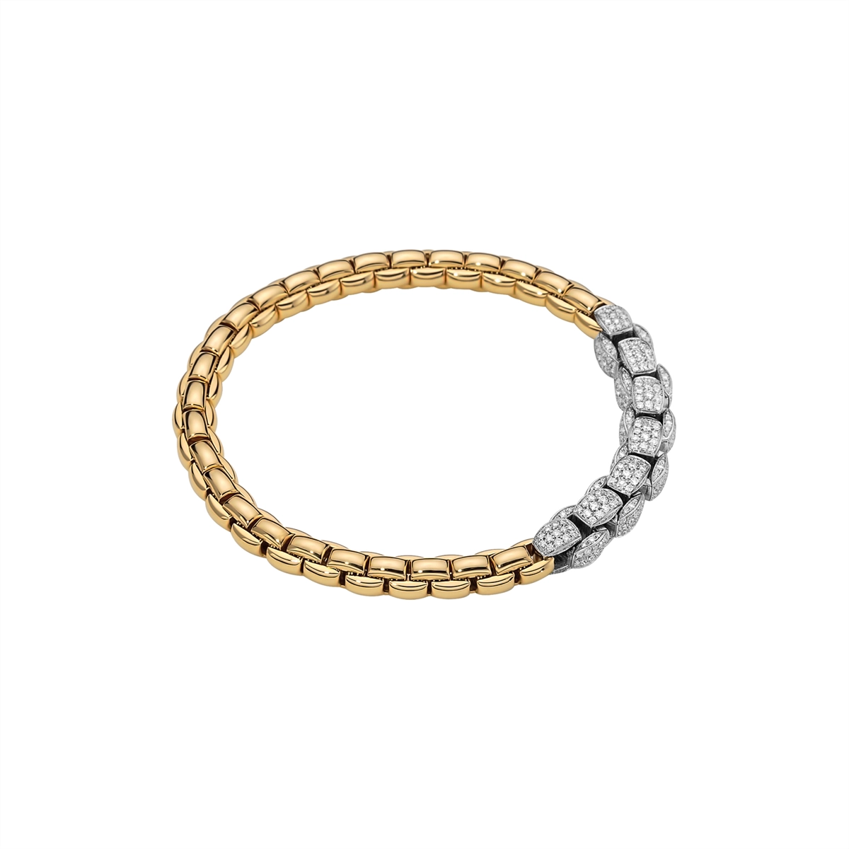 FOPE Bracelets in Mixed Metals containing Diamond 77305BX_PB_G_XBX_00M