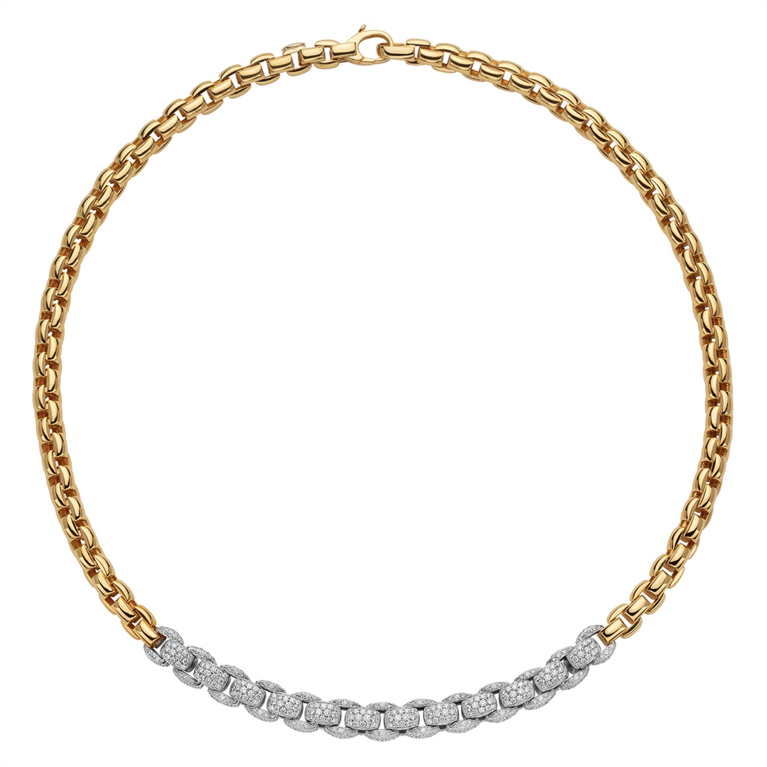 FOPE Necklaces in Mixed Metals containing Diamond 77305CX_PB_G_XBX_043