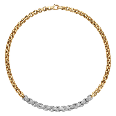 FOPE Necklaces in Mixed Metals containing Diamond 77305CX_PB_G_XBX_043