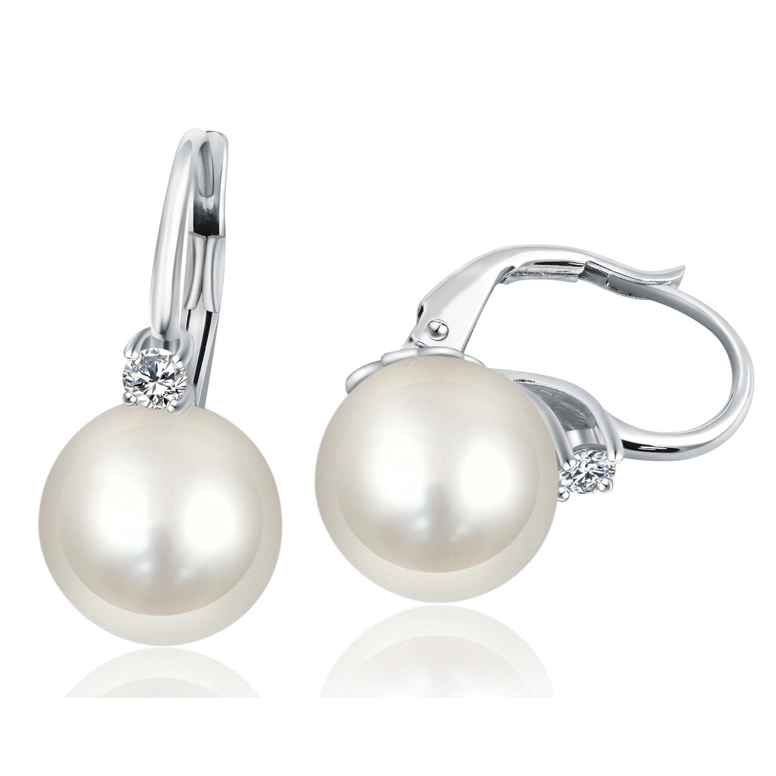 Earrings Earrings in White Gold containing Multi-gemstone, Diamond, Pearl 422007