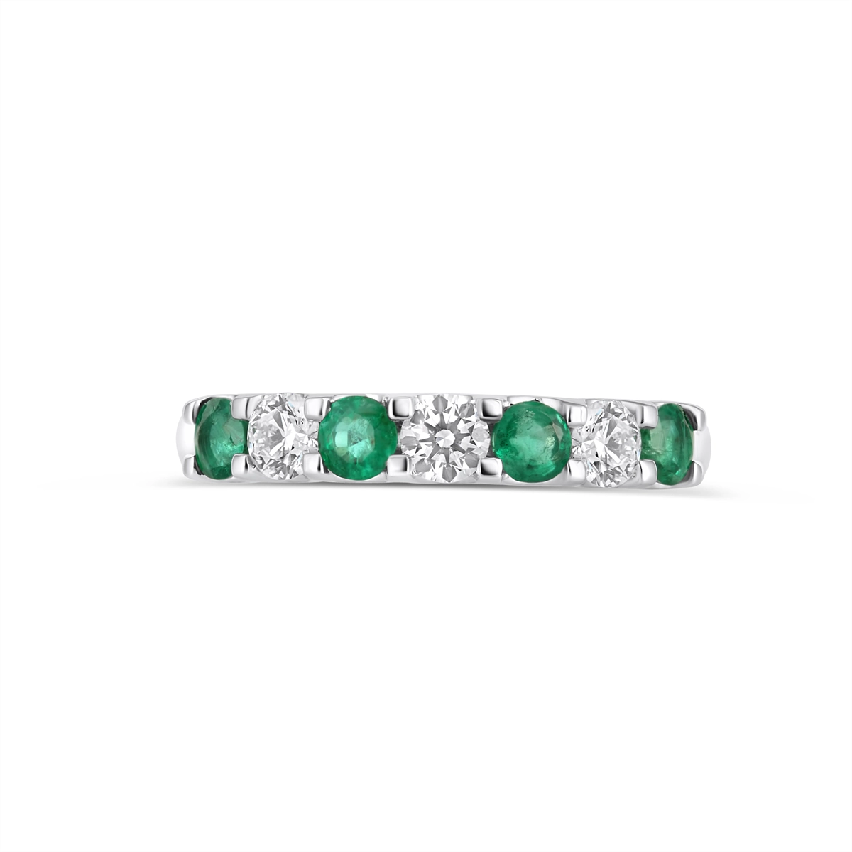 Wedding Bands Wedding Rings in White Gold containing Multi-gemstone, Diamond, Emerald 422198