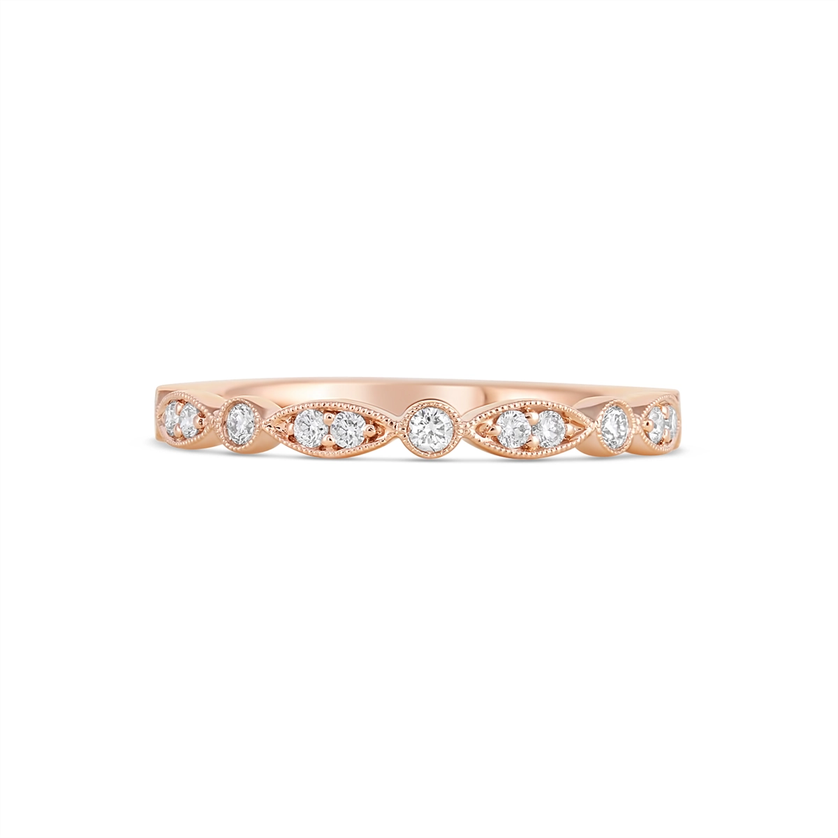 Wedding Bands Wedding Rings in Rose Gold containing Diamond 422215