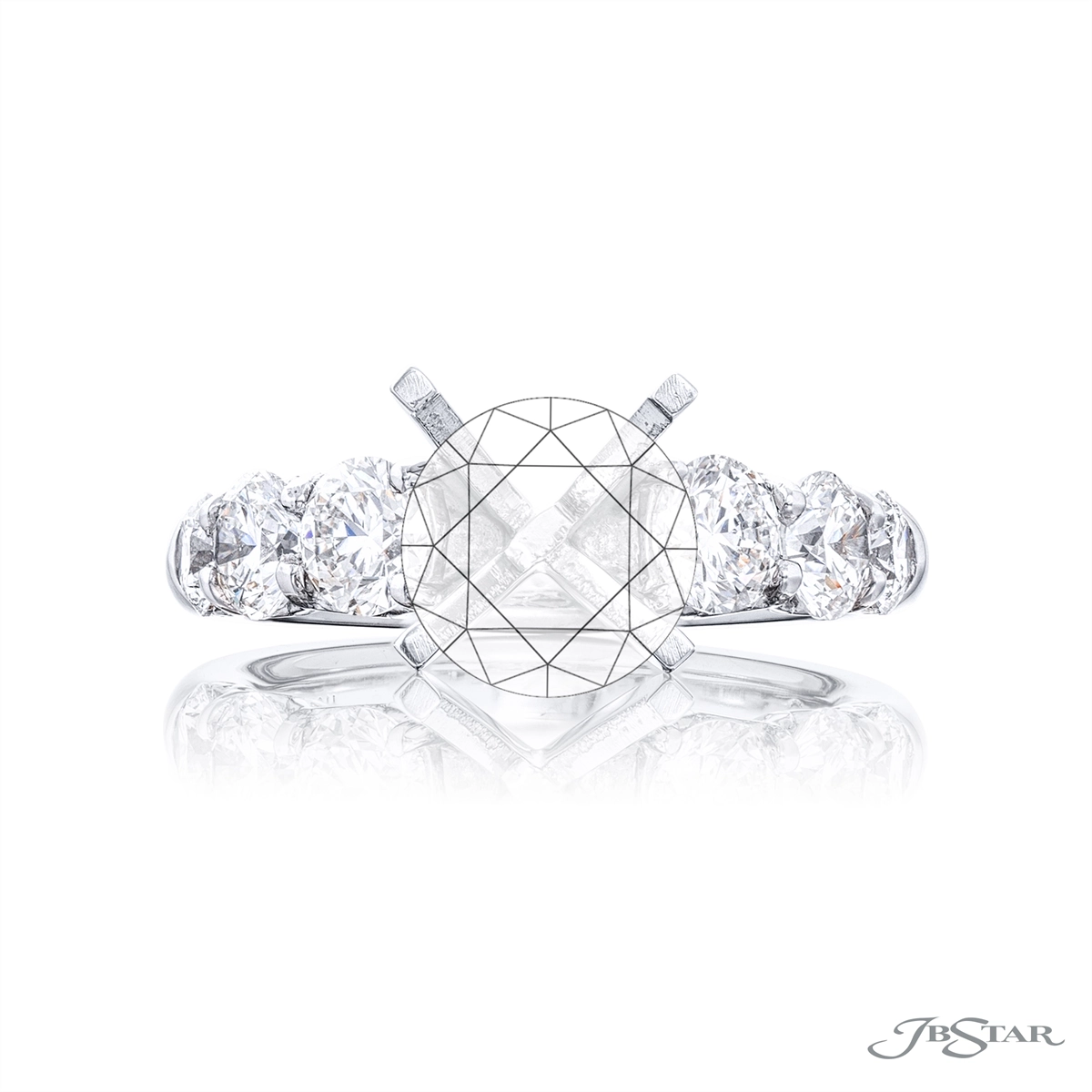 JB Star Engagement Rings in Platinum/Palladium containing Diamond 422279