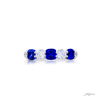 JB Star Wedding Rings in Platinum/Palladium containing Multi-gemstone, Diamond, Sapphire 7215/012