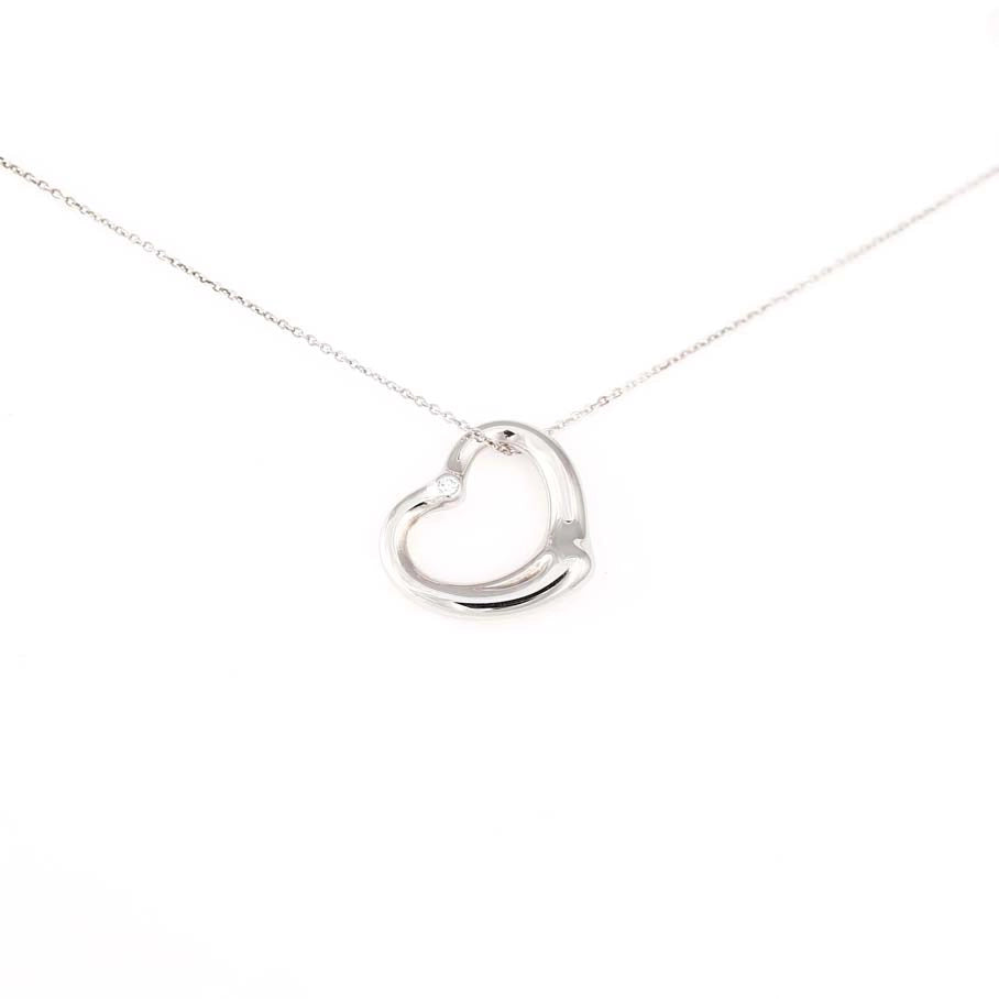 Tiffany & Co Sterling Silver Elsa Peretti Open Heart Pendant