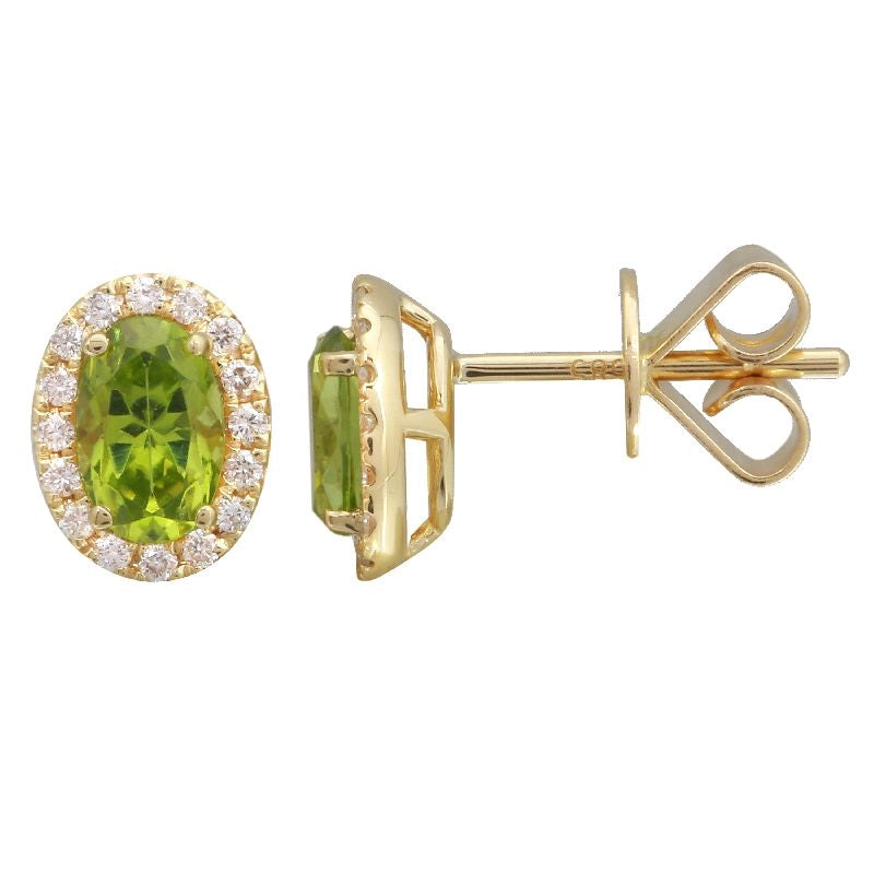 Earrings Earrings in Yellow Gold containing Peridot, Multi-gemstone, Diamond 422670