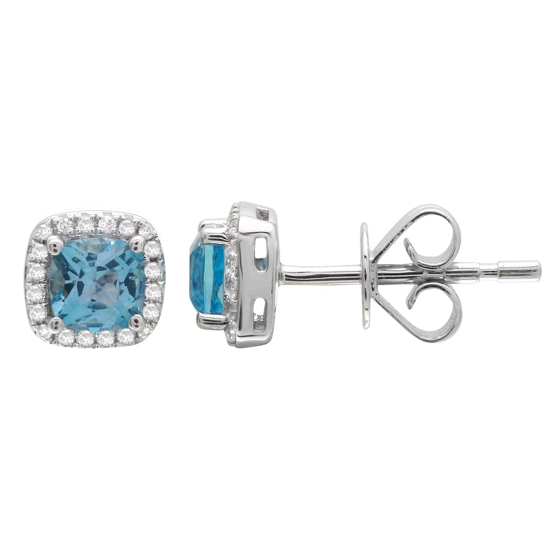 Earrings Earrings in White Gold containing Blue topaz , Multi-gemstone, Diamond 422673