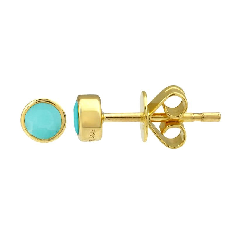 Earrings Earrings in Yellow Gold containing Turquoise 422682