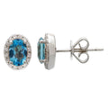 Earrings Earrings in White Gold containing Blue topaz , Multi-gemstone, Diamond 422845