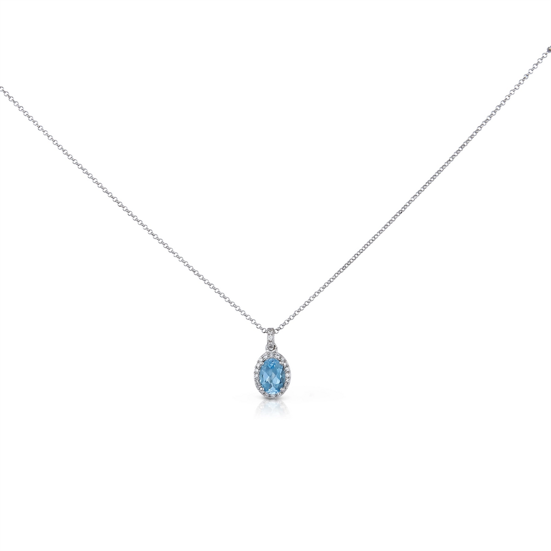 Necklaces Necklaces in White Gold containing Blue topaz , Multi-gemstone, Diamond 422846