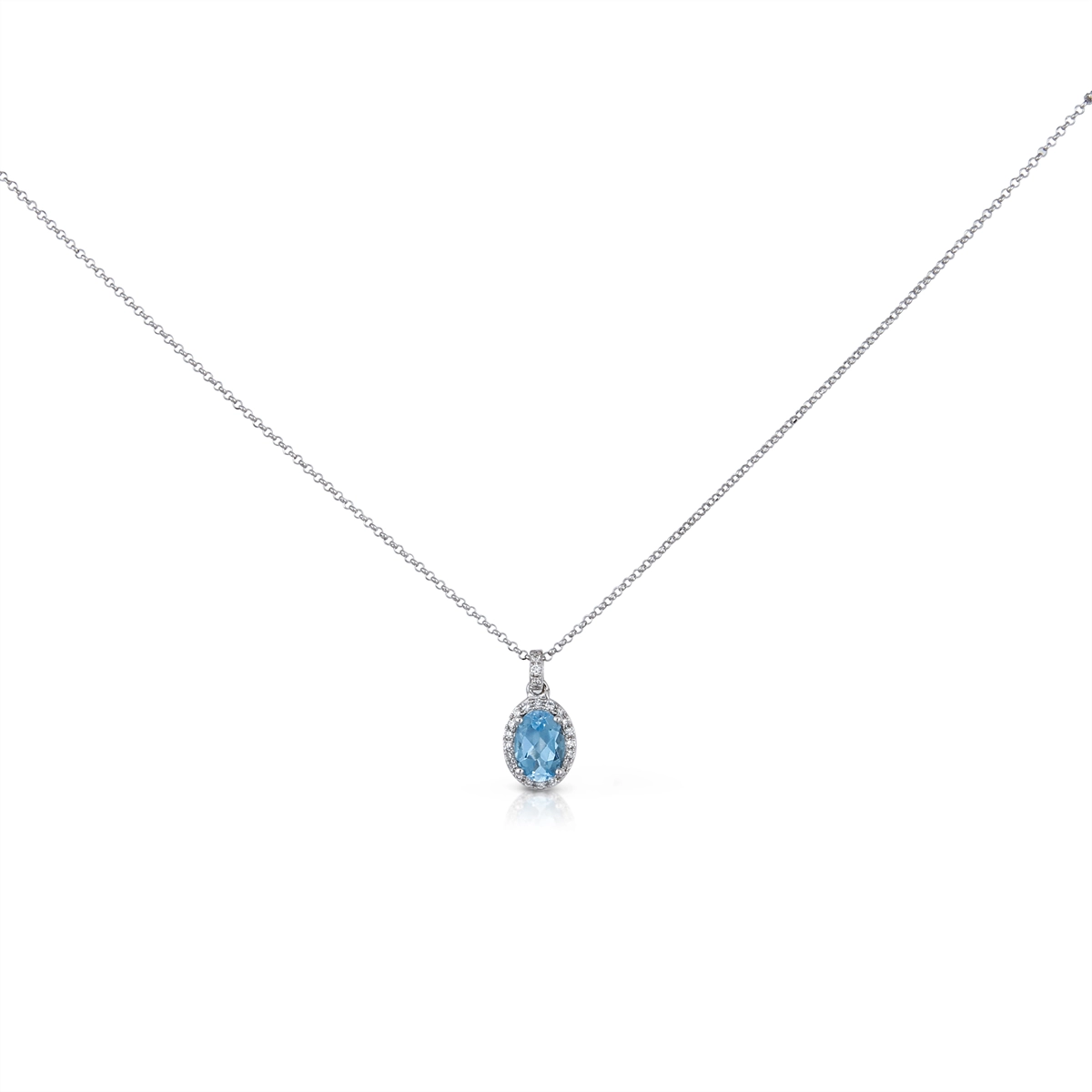 Necklaces Necklaces in White Gold containing Blue topaz , Multi-gemstone, Diamond 422846