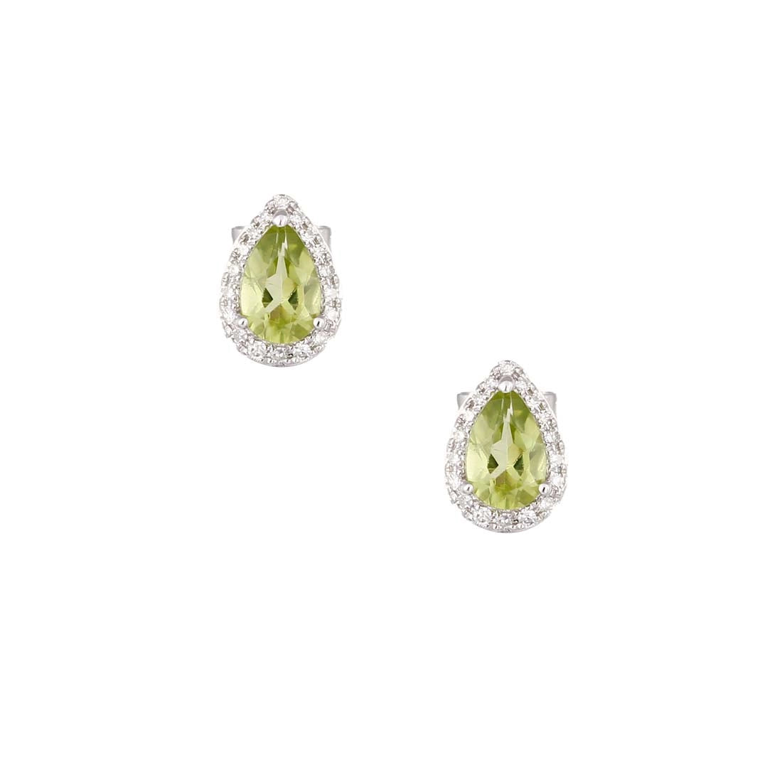 Earrings Earrings in White Gold containing Peridot, Multi-gemstone, Diamond 422864