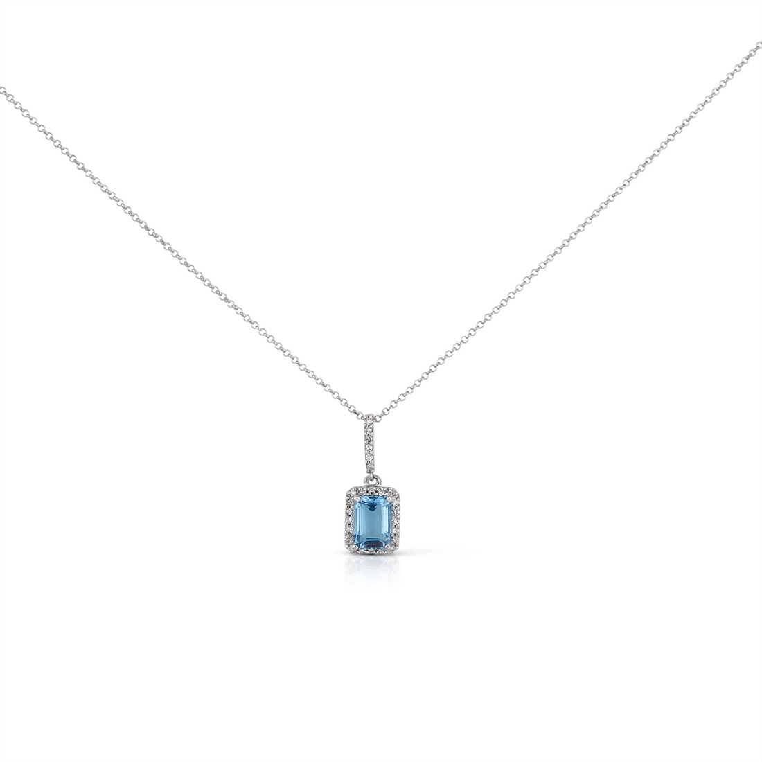 Necklaces Necklaces in White Gold containing Blue topaz , Multi-gemstone, Diamond 422870