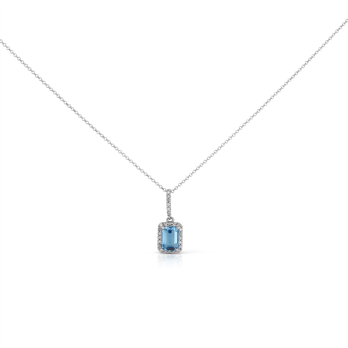 Necklaces Necklaces in White Gold containing Blue topaz , Multi-gemstone, Diamond 422870