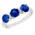 Rings Wedding Rings in White Gold containing Multi-gemstone, Diamond, Sapphire 423115