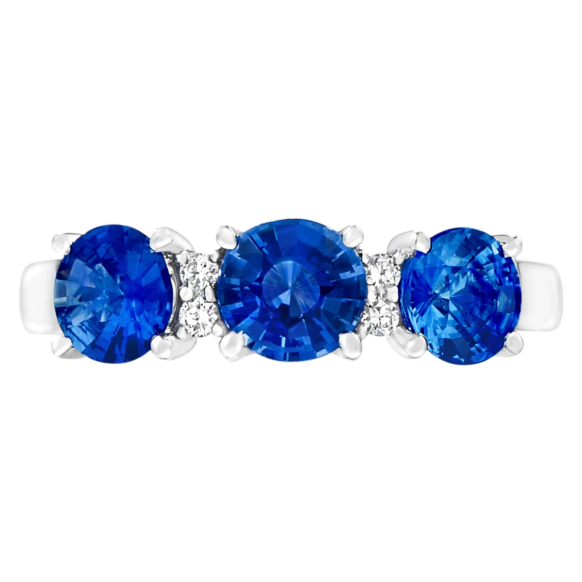 Rings Wedding Rings in White Gold containing Multi-gemstone, Diamond, Sapphire 423115