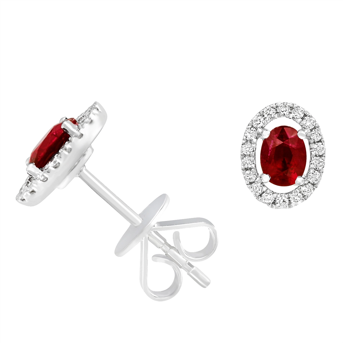 Earrings Earrings in White Gold containing Multi-gemstone, Diamond, Ruby 423123