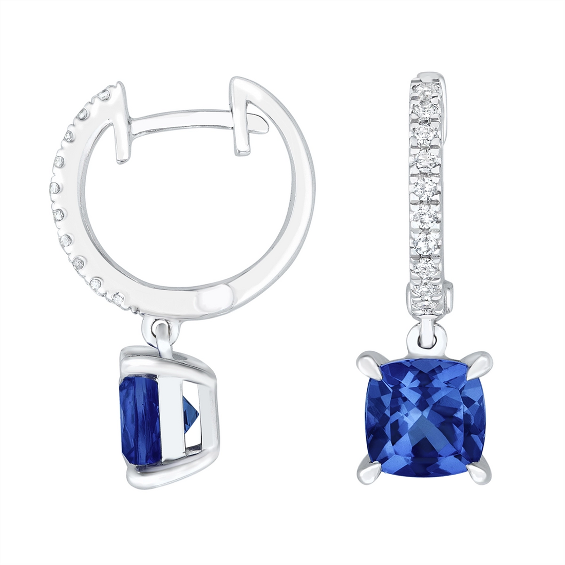 Earrings Earrings in White Gold containing Multi-gemstone, Diamond, Sapphire 423125